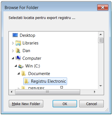 generarea registrului