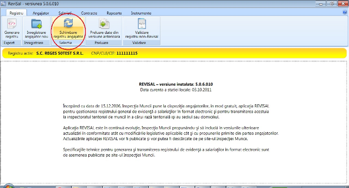 generarea registrului